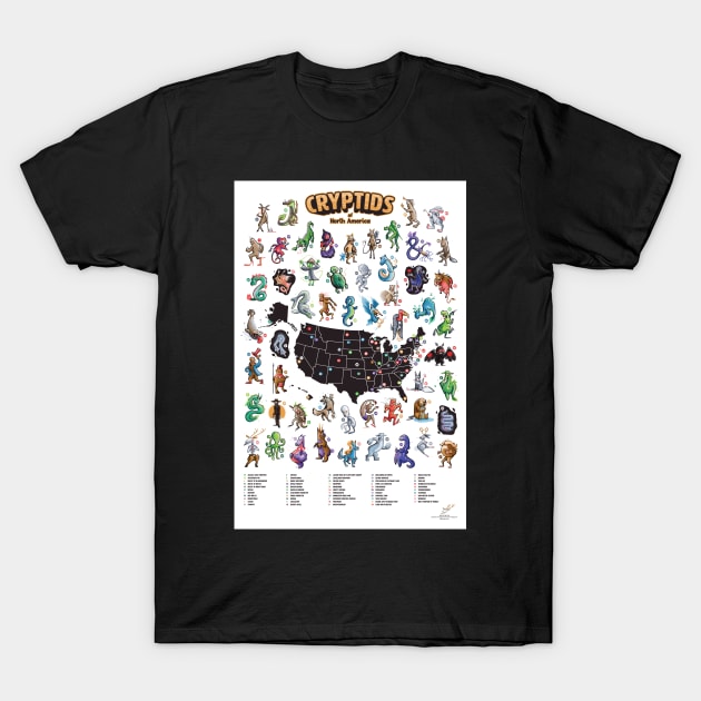 Cryptids of North America T-Shirt by Mattgyver